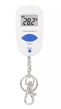 Cole-Parmer Inst. Infrared Thermometer Mini-IR™ Traceable Fahrenheit / Celsius -7° to +230°F (-22° to +110°C) Infrared Sensor Handheld Battery Operated - M-972272-3190 - Each