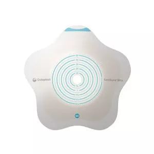 Coloplast Sensura Mio Click Flip Two-Piece Convex Ostomy Barrier, Maxi, Cut-To-Fit, 10mm to 55mm Stoma, Opaque, with Inspection Window and Full Circle Filter, Blue Coupling