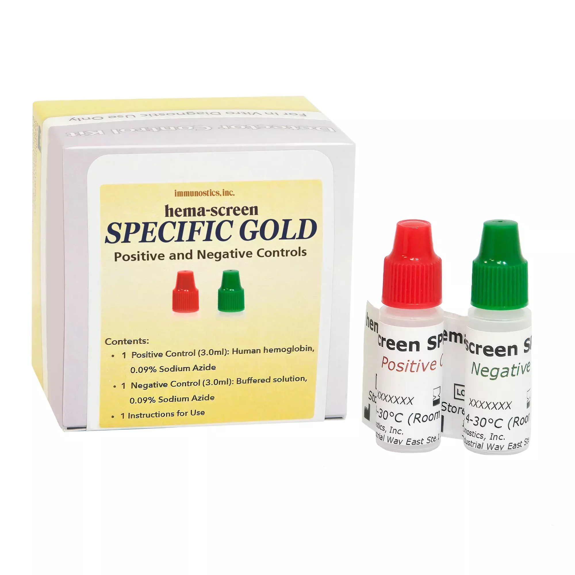 Colorectal Cancer Screening Control Set Hema-Screen™ Specific Hemoglobin Positive Level / Negative Level