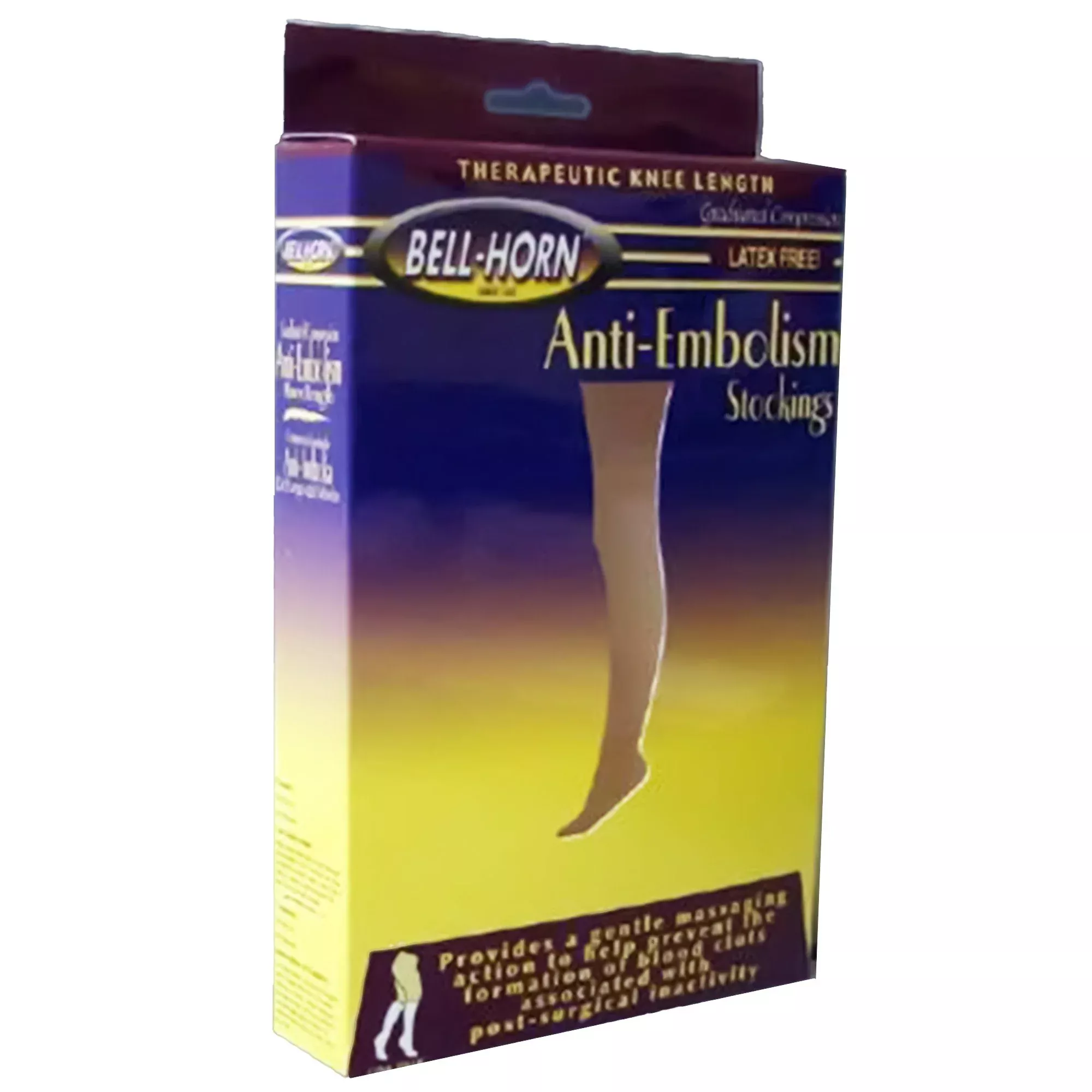 Compression Stocking Bell-Horn Knee High X-Large Beige Closed Toe