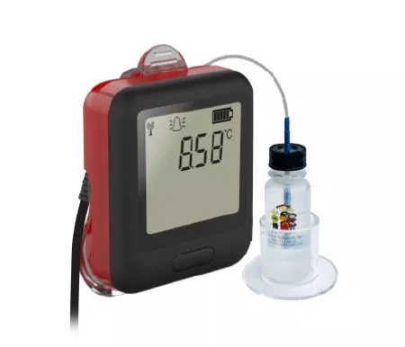 Control Solutions Inc Refrigerator / Freezer Temperature Data Logger with Alarm Fahrenheit / Celsius -40° to +257°F (-40° to +125°C) Thermistor Probe Wall Mount Battery Operated - M-1179154-1443 - Each