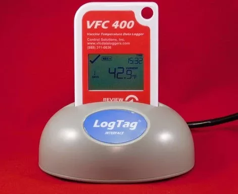 Control Solutions Inc Refrigerator / Freezer Vaccine Data Logger with Alarm Kit LogTag VFC 400 Fahrenheit / Celsius -40° to 210°F (-40° to 99°C) External Probe Battery Operated - M-1120342-2606 - Kit of 1