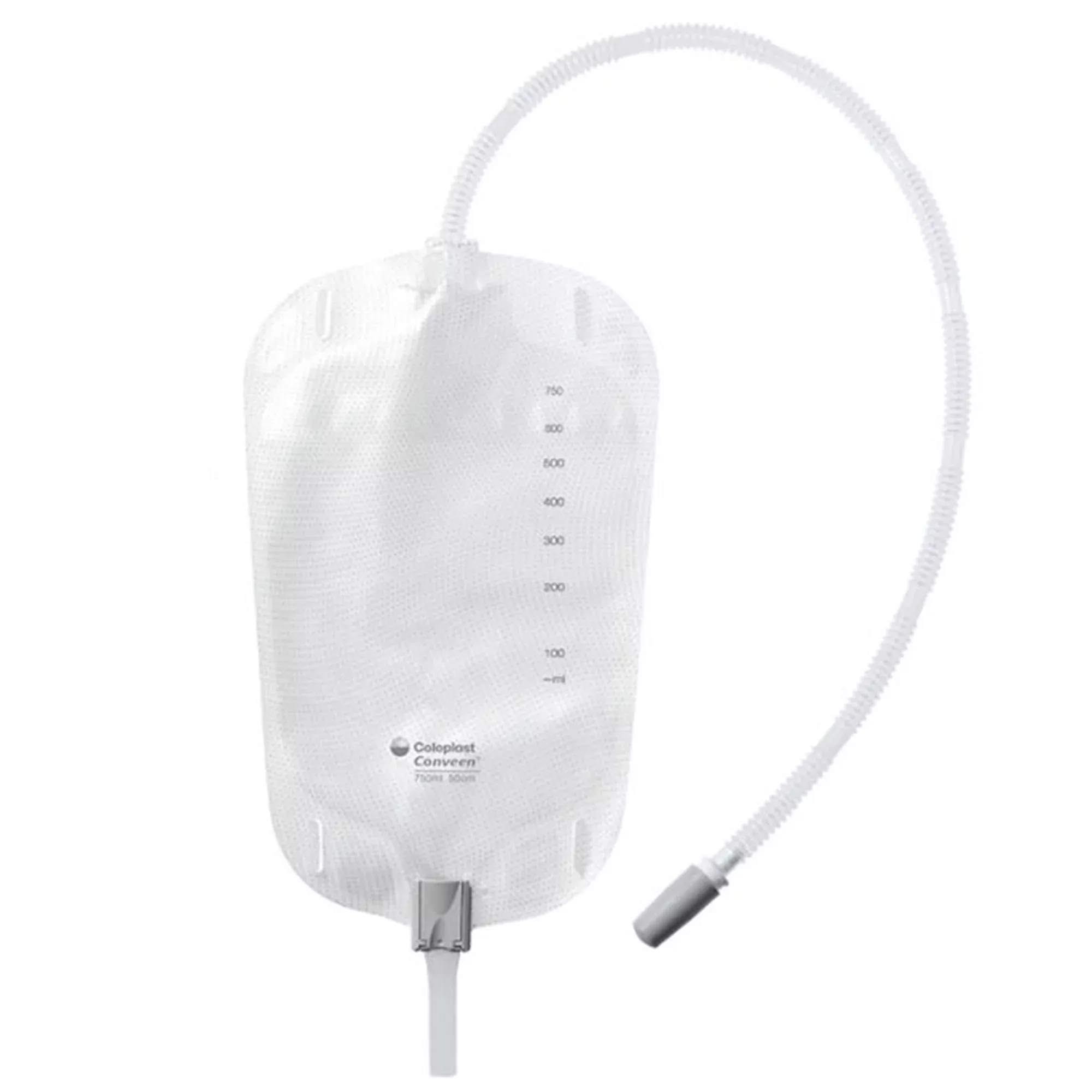 Conveen Urinary Leg Bag, Anti-Reflux and Clamp Valve, 500mL, Vinyl/Flocked