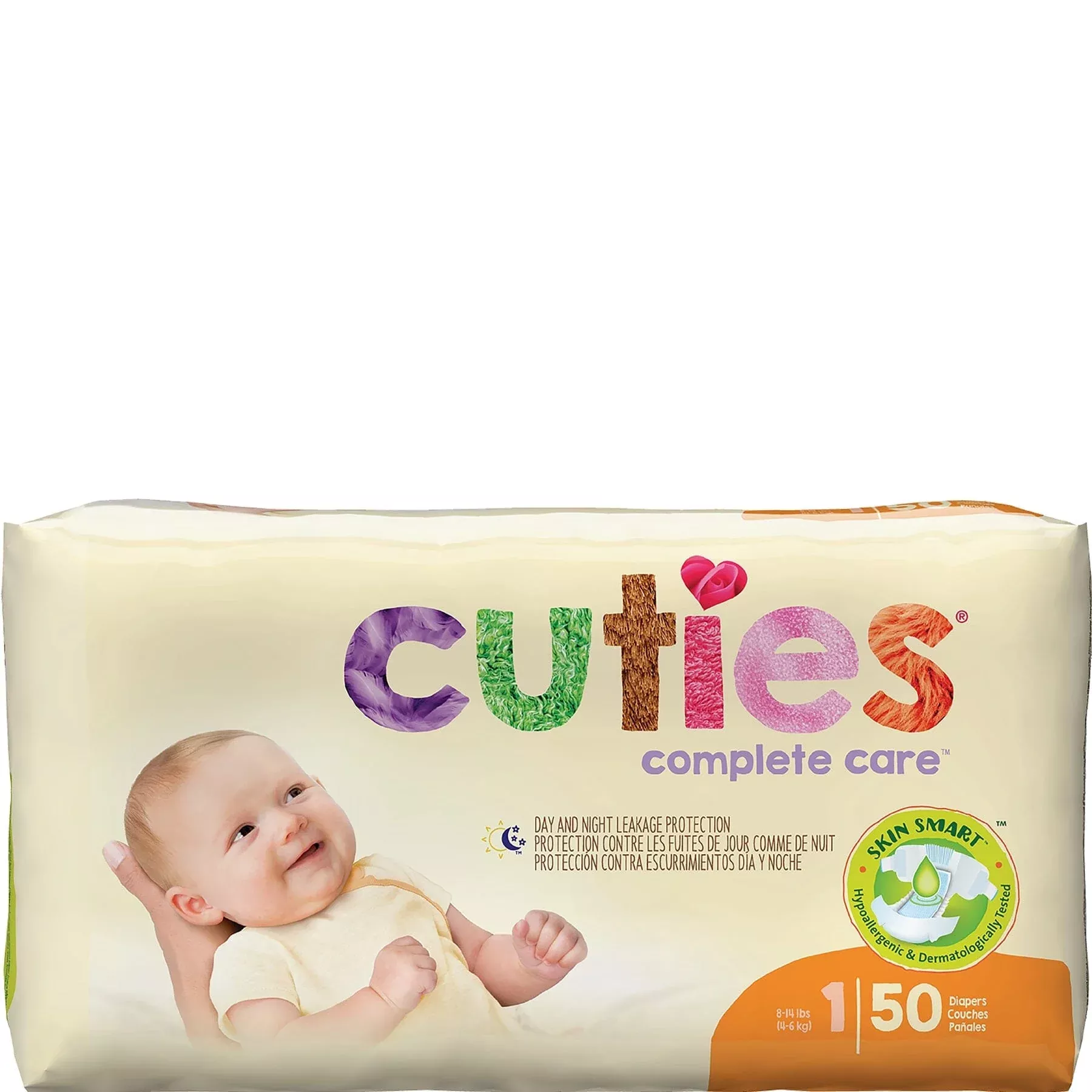 Cuties Baby Diaper Size 1, 8 to 14 lb