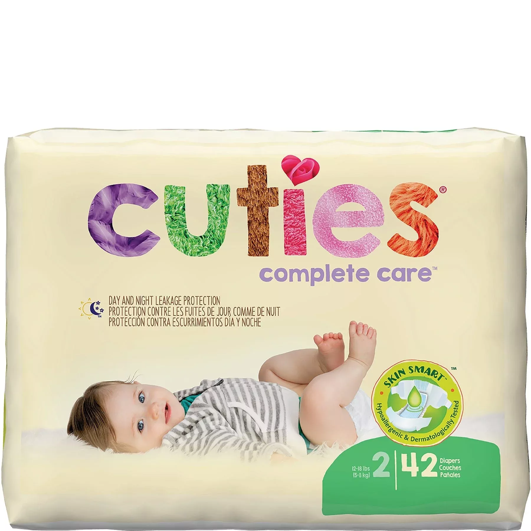 Cuties Baby Diaper Size 2, 12 to 18 lb