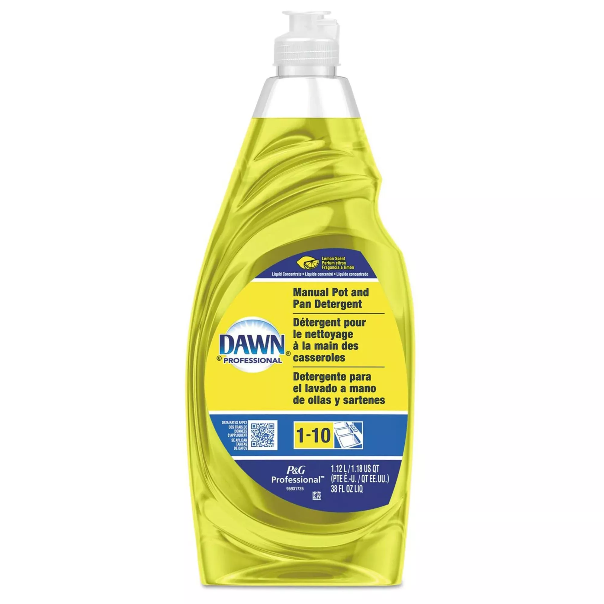 Dawn Professional Manual Pot and Pan Detergent, Lemon Scent, 38 oz.