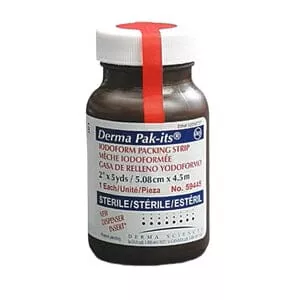 Derma Sciences Iodoform Packing Strip Jar 1/4" x 5 yds