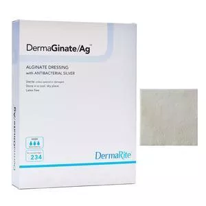 Dermarite DermaGinate Ag Alginate Wound Dressing with Antibacterial Silver, 4" x 5"
