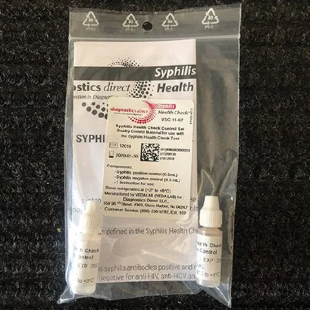 Diagnostics Direct Immunology / Serology Assay Control Set Syphilis Health Check Syphilis Screen Positive Level / Negative Level 2 X 1 X 0.5 mL - M-1026983-5000 - Bag of 1