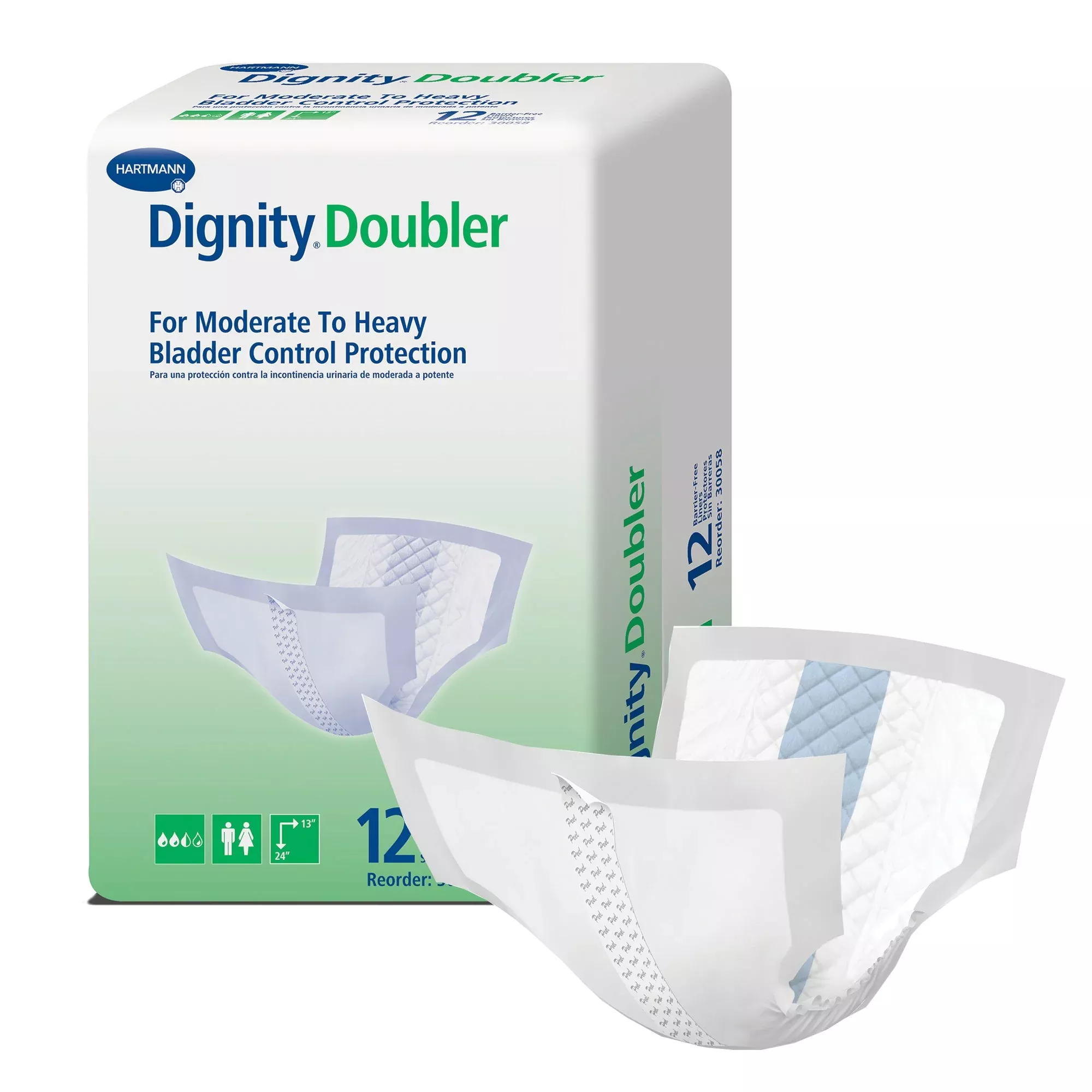 Dignity Double For Moderate to Heavy Bladder Control Pad, 24-Inch Length
