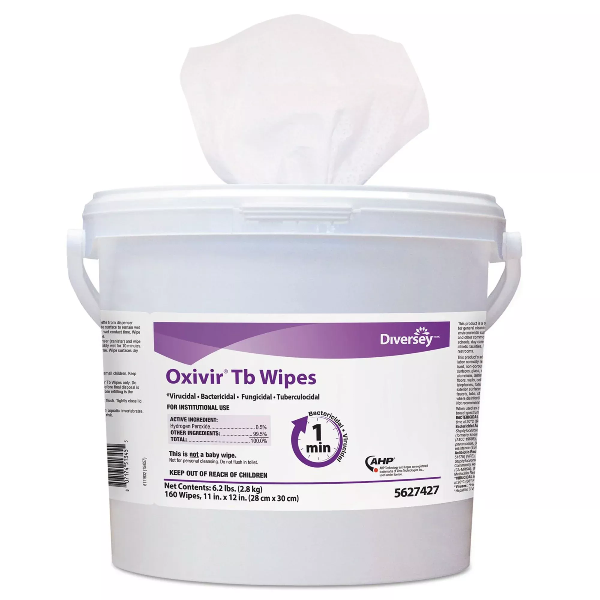 Diversey™ Oxivir Tb Surface Disinfectant Wipes, 160 count