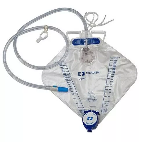 Dover Urine Drainage Bag, 48" Tubing, 2000 mL