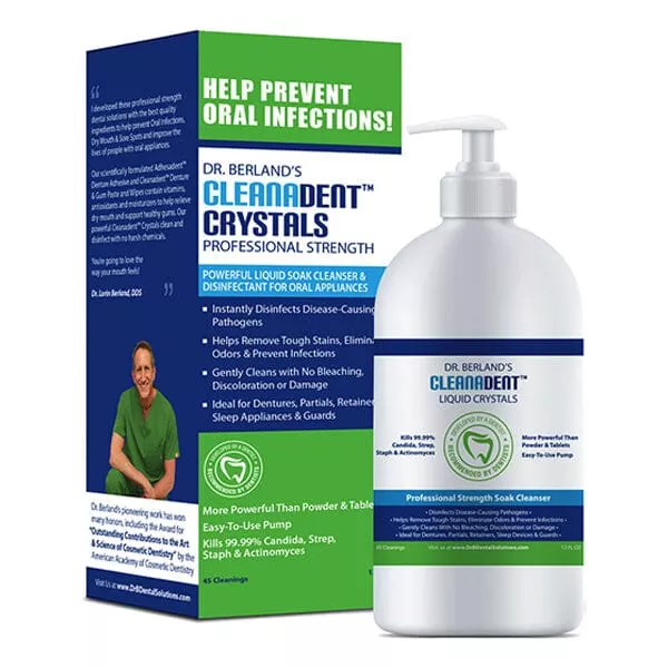 Dr. B Dental Cleanadent™ Liquid Crystals Soak Denture Cleanser, Economy Size
