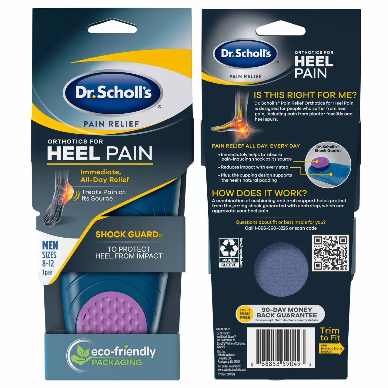 Dr. Scholl's Pain Relief Orthotics for Heel Pain for Men