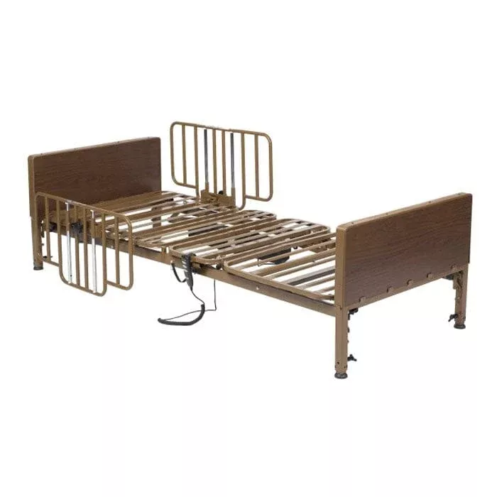 Drive Competitor II Manual Height Adjustable Bed, with Full Rail/Innerspring Mattress, 11" to 20" 450 lb Capacity