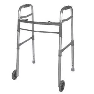 Drive Medical Deluxe Junior Two Button Walker, Foldable 25" to 32" Height Adjustment