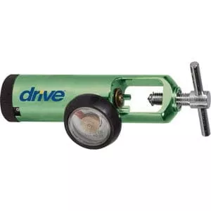 Drive Oxygen Regulator Adult 0 to 8 LPM Barb Outlet