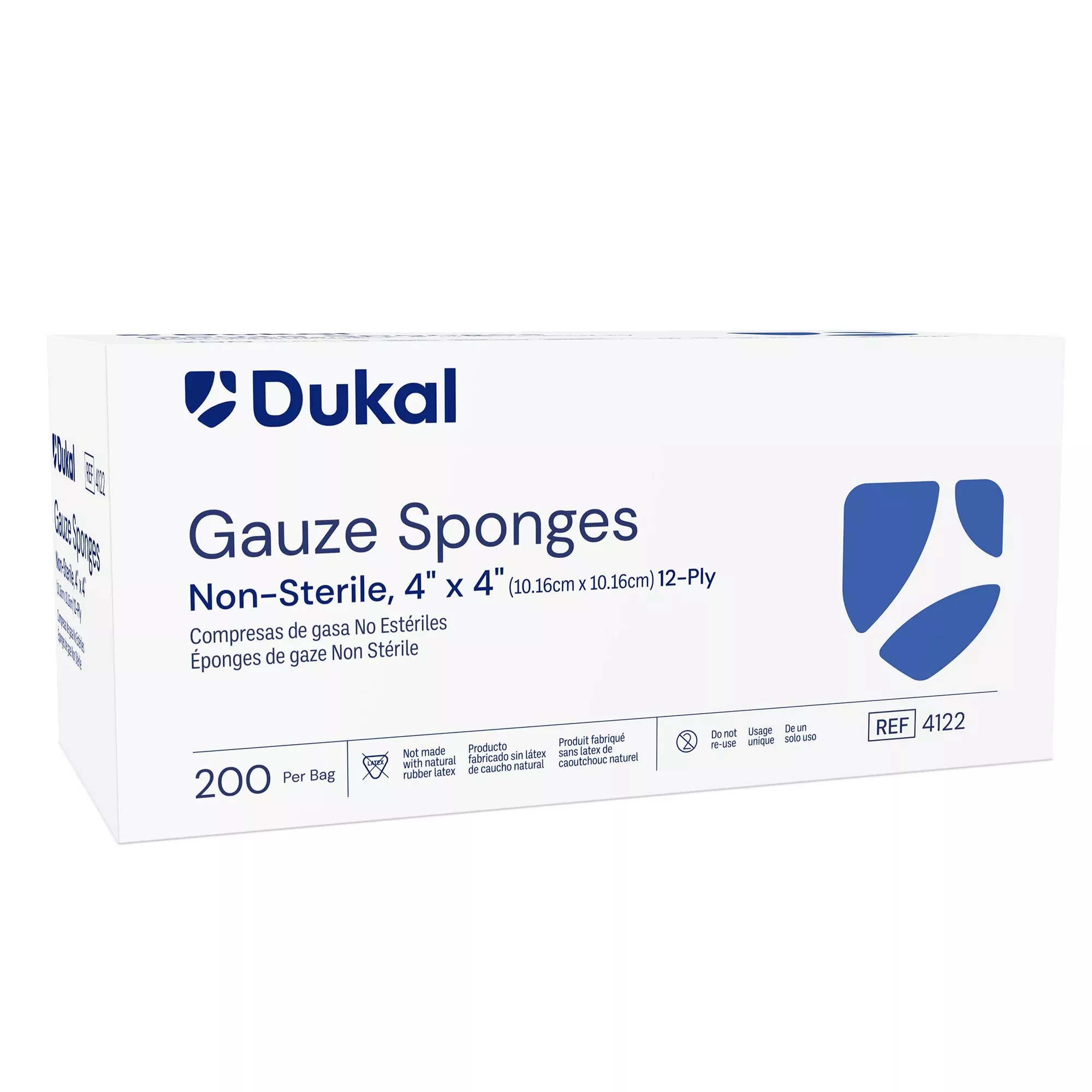 Dukal™ Gauze Sponge, 4 x 4 Inch, 12-Ply