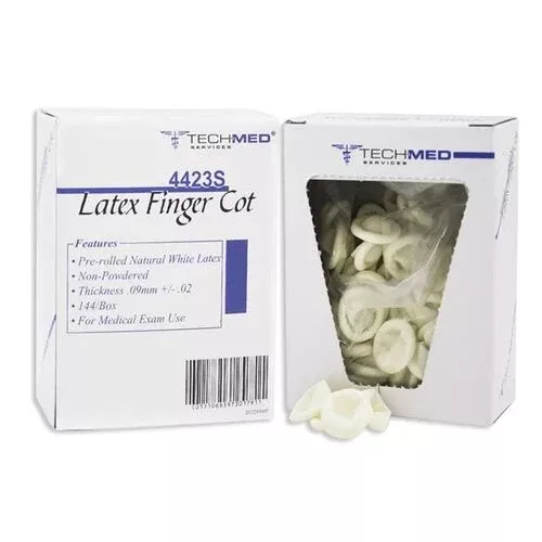 Dukal Latex Finger Cot, Pre-rolled, Small-XL, 144/Box
