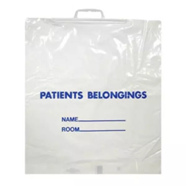 Dukal oration Bag Patient Belongings White 20x23" Plastic w/ Snap Handle 250/Ca