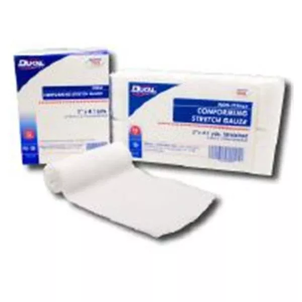 Dukal oration Bandage 1"x4.1yd Conforming Gauze White LF Non-Sterile 8Bg/Ca