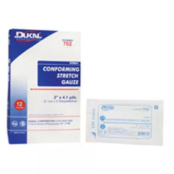 Dukal oration Bandage 2"x4.1yd Conforming Ryn/Poly Roll White LF Strl 12Rl/Bx, 8 BX/CA (702)