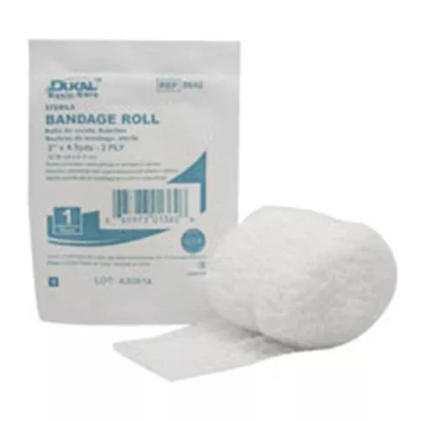 Dukal oration Bandage 2"x4.5yd Gauze Fluff Roll Sterile 96/Ca