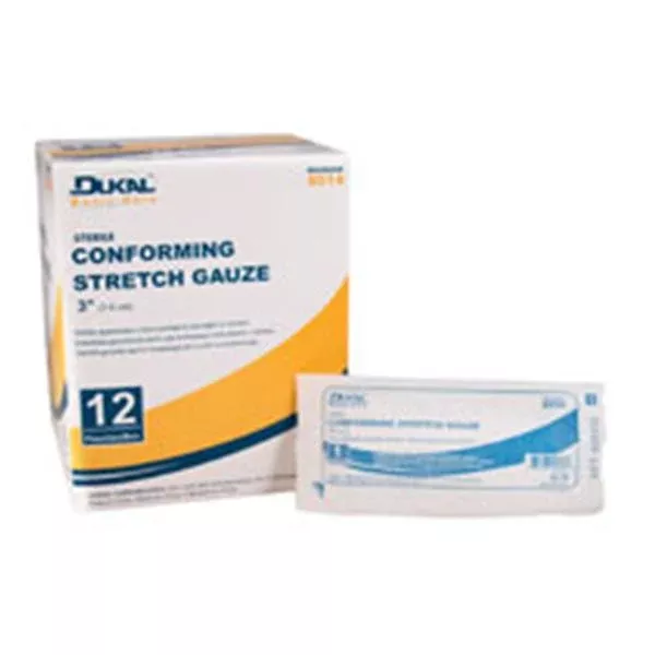 Dukal oration Bandage 3" Conforming Gauze White LF Sterile 12/Pk, 1 PK/CA (8514)