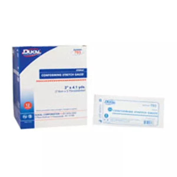 Dukal oration Bandage 3"x4.1yd Conforming Gauze White LF Sterile 12/Bg, 8 BG/CA (703)