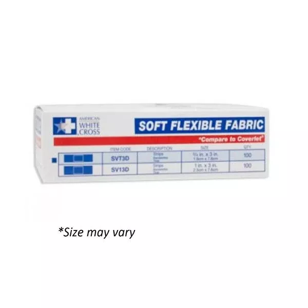 Dukal oration Bandage Adhesive Strip Fabric 2x3" Flexible White 50/Bx, 12 BX/CA (PV23R)