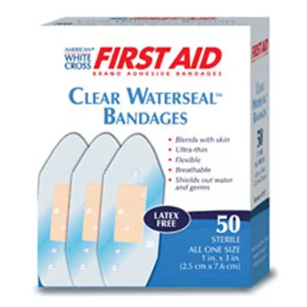 Dukal oration Bandage Adhesive Strip Plstc Waterseal 3-1/32x2-3/4" Clear 50/Bx, 24 BX/CA (17977)
