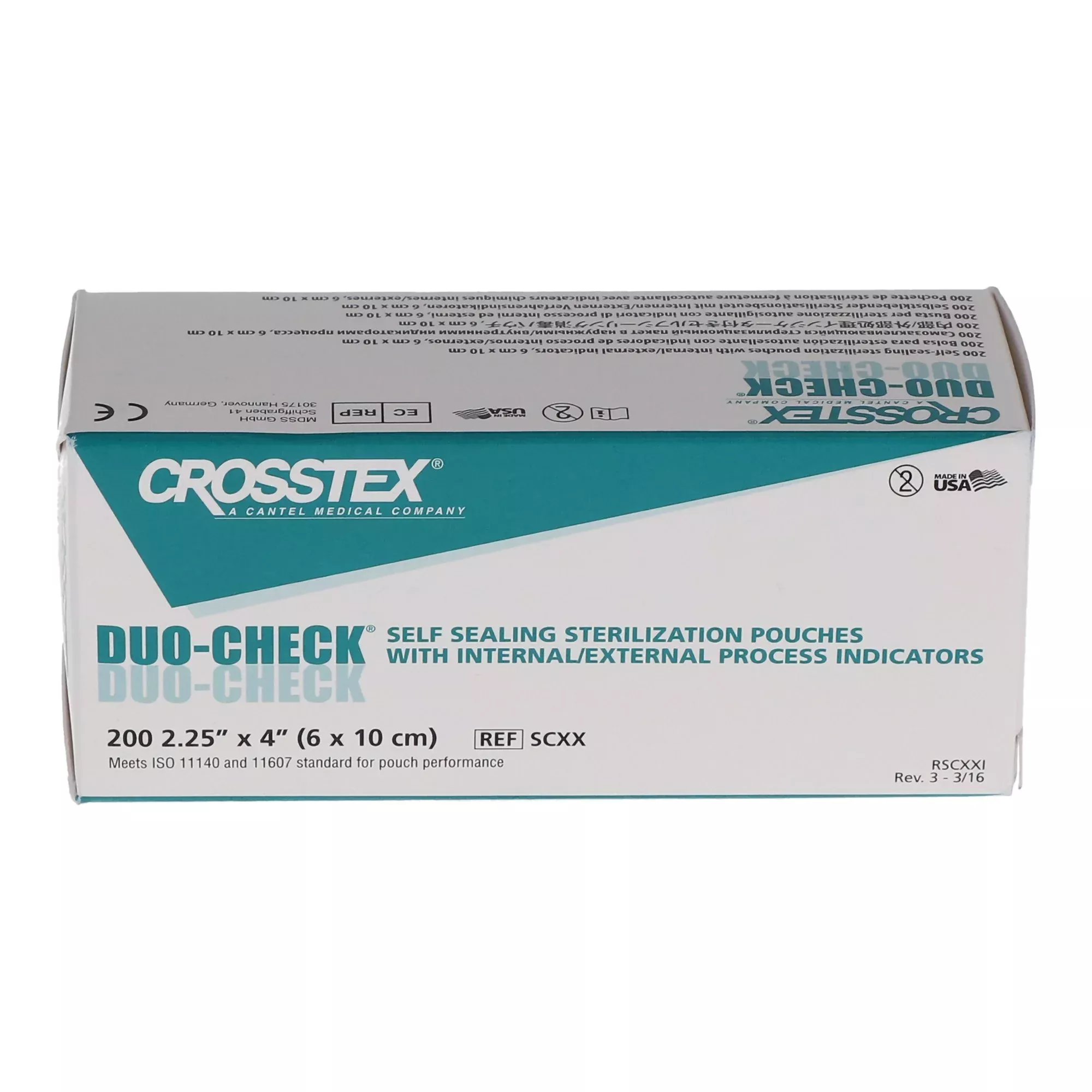 Duo-Check Sterilization Pouch, 2-1/4 x 4-1/2 Inch SCXX