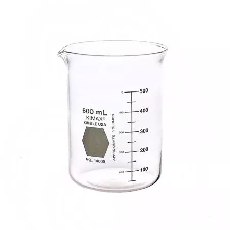 DWK Life Sciences LLC Beaker Kimble KIMAX Colorware Griffin Low-Form Borosilicate Glass 600 mL - M-1156448-2145 - Case of 6