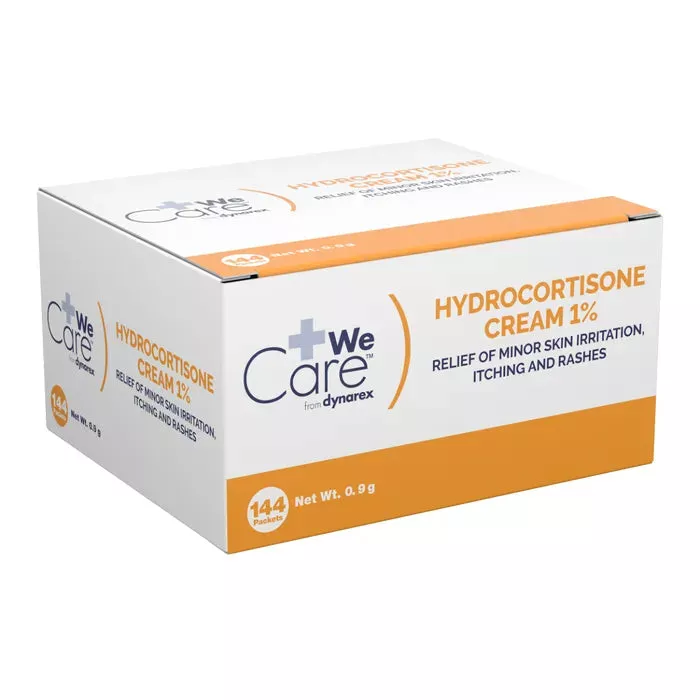 Dynarex 1% Hydrocortisone Cream, 8/9g Foil Packs
