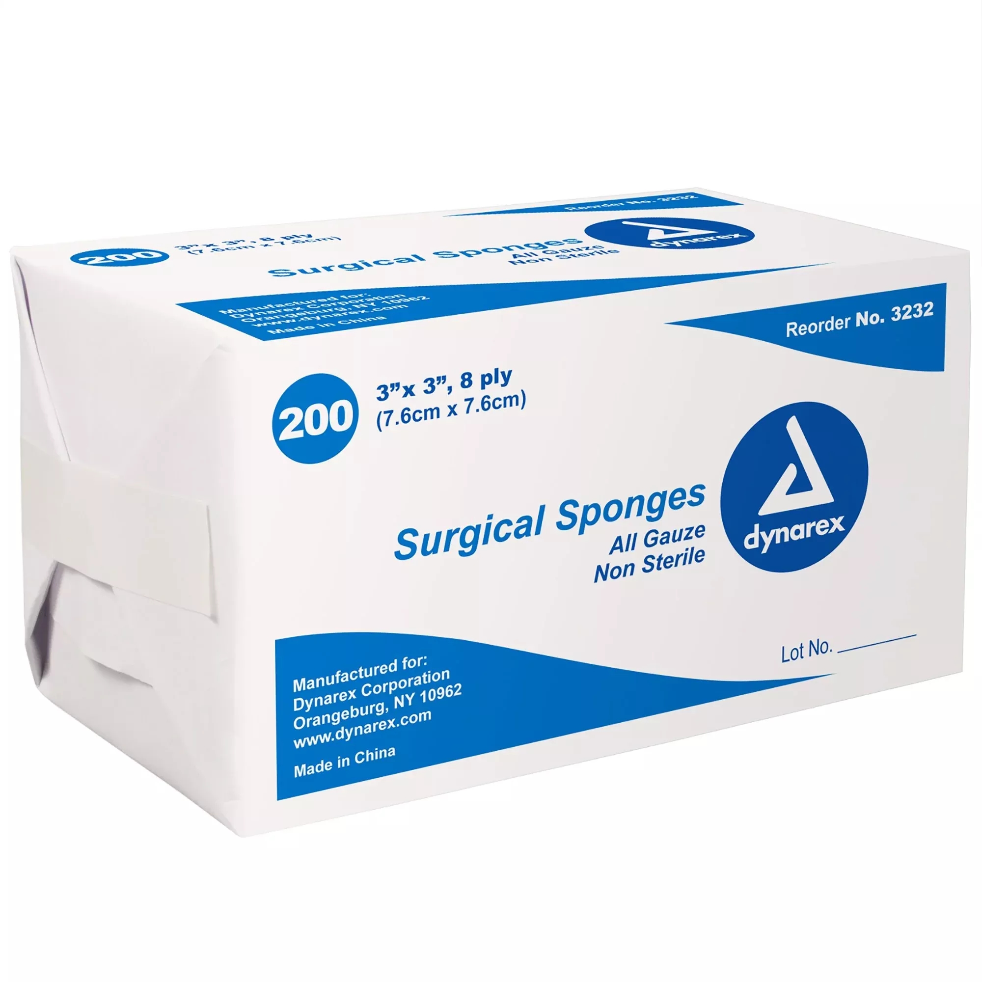 dynarex Gauze Sponge, 3 x 3 Inch, 8-Ply