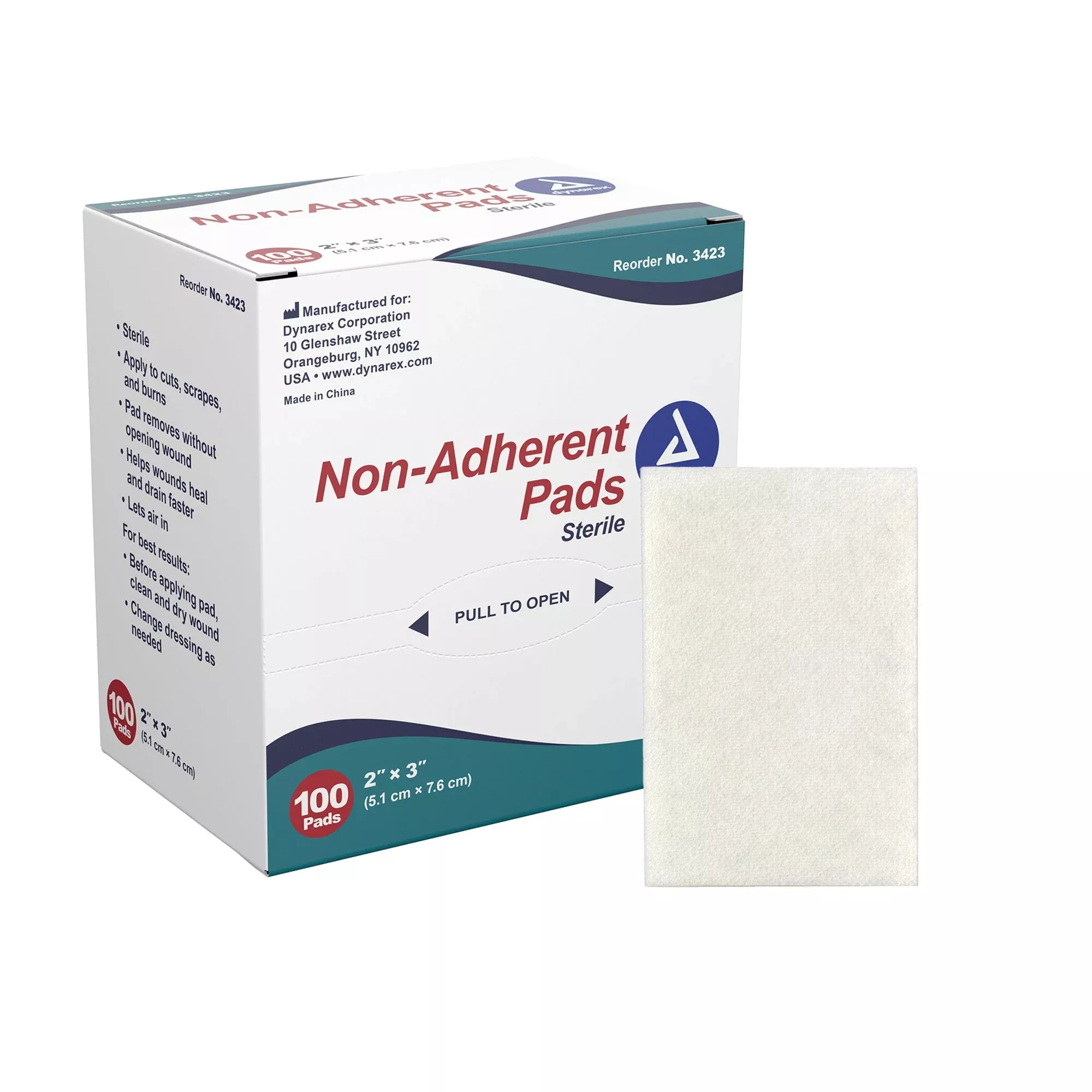 dynarex Nonadherent Dressing, 2 x 3 Inch