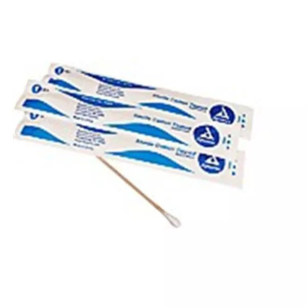 Dynarex oration Applicator Cotton Tip Sterile 6 in Secure Wooden Stem 100/Bx, 10 BX/CA (4304)