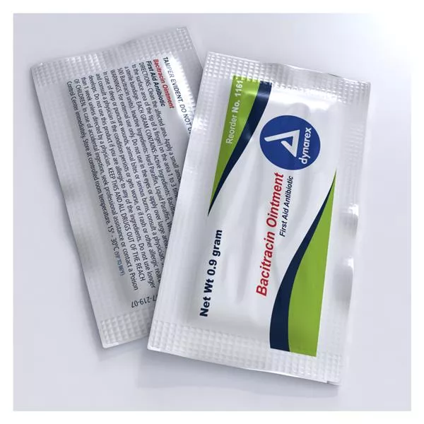 Dynarex oration Bacitracin Ointment 0.9gm 144/Bx, 12 BX/CA (1161)