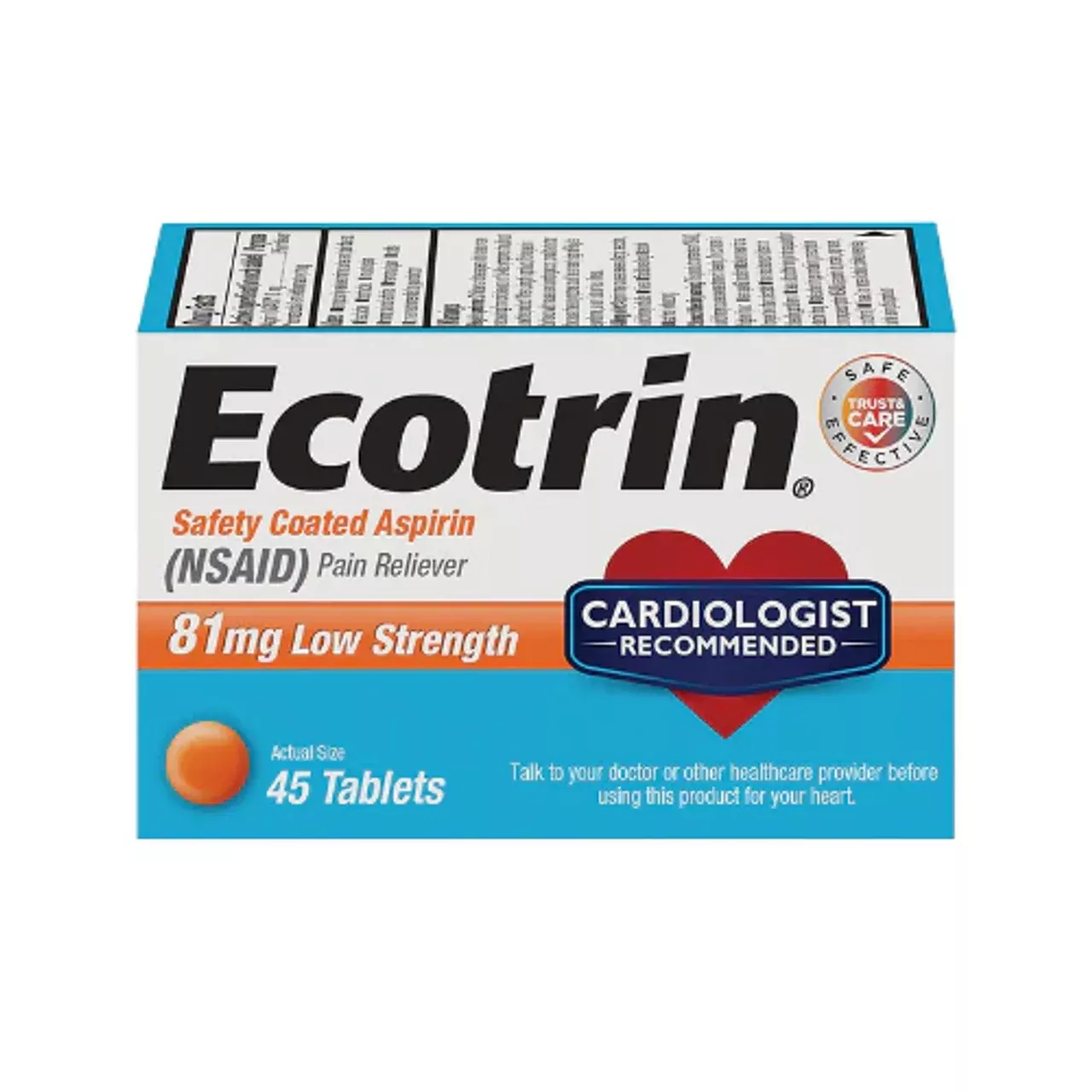 Ecotrin, Low Strength, 45 ct.