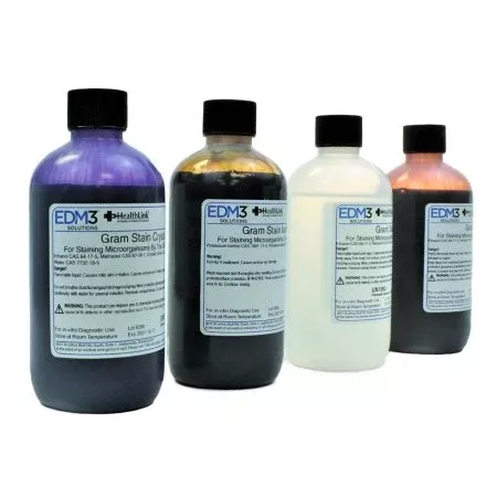 EDM 3 LLC Gram Stain Kit 4 X 8 oz. - M-441351-2937 - ST/4