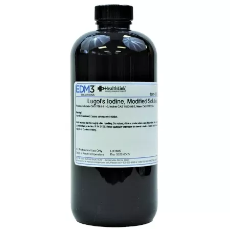 EDM 3 LLC Modified Lugol's Iodine Stain, 2.1% 16 oz. - M-637384-4087 - Each