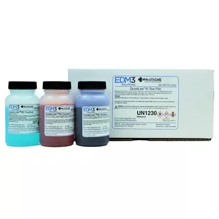 EDM 3 LLC Stain Kit Quicklink III™ Stat Pak 3 X 3 oz. - M-441340-1350 - Pack of 3