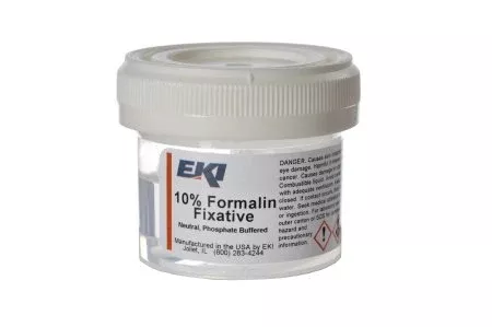 Ek Industries Inc Prefilled Formalin Container Polypropylene 20 mL Fill in 40 mL (1.35 oz.) Screw Cap Warning Label / Patient Information NonSterile - M-896053-2384 - Case of 100