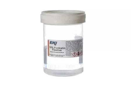 Ek Industries Inc Prefilled Formalin Container Polypropylene 60 mL Fill in 120 mL (4 oz.) Screw Cap Warning Label / Patient Information NonSterile - M-936990-2969 - Case of 100