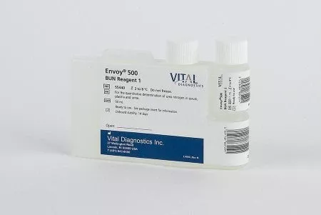 Elitech Group Inc Reagent Kit Envoy Renal / General Chemistry Urea Nitrogen (BUN) For Envoy 500+ Chemistry Systems 1,200 Tests R1: 8 X 36 mL, R2: 8 X 9 mL - M-1048824-586 - Kit of 1200