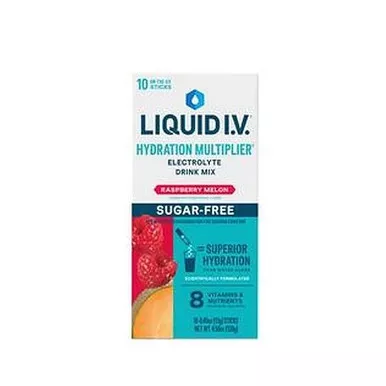 Emerson Healthcare - Lvm-1030 - Liquid Iv Electrolyte Drink Mix, Sugar Free Raspberry Melon, 10 Ct