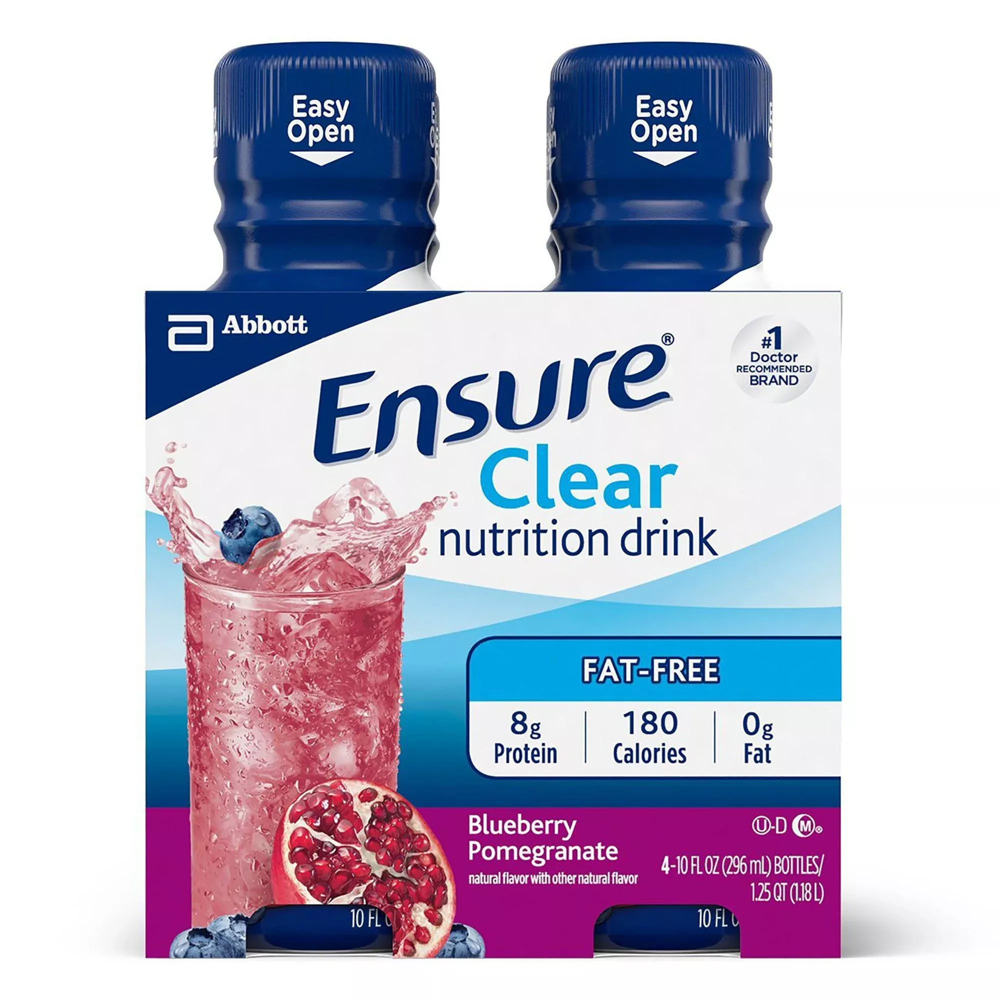 Ensure Clear Therapeutic Nutrition, Blueberry Pomegranate, 10-ounce bottle