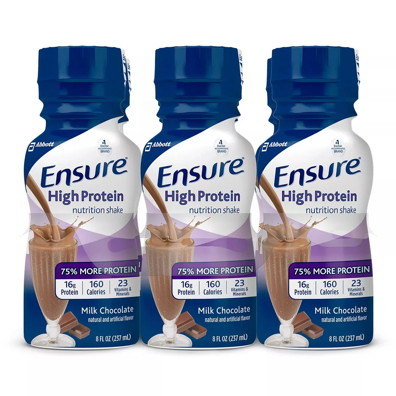 Ensure High Protein Therapeutic Nutrition, Chocolate, 8-ounce bottle