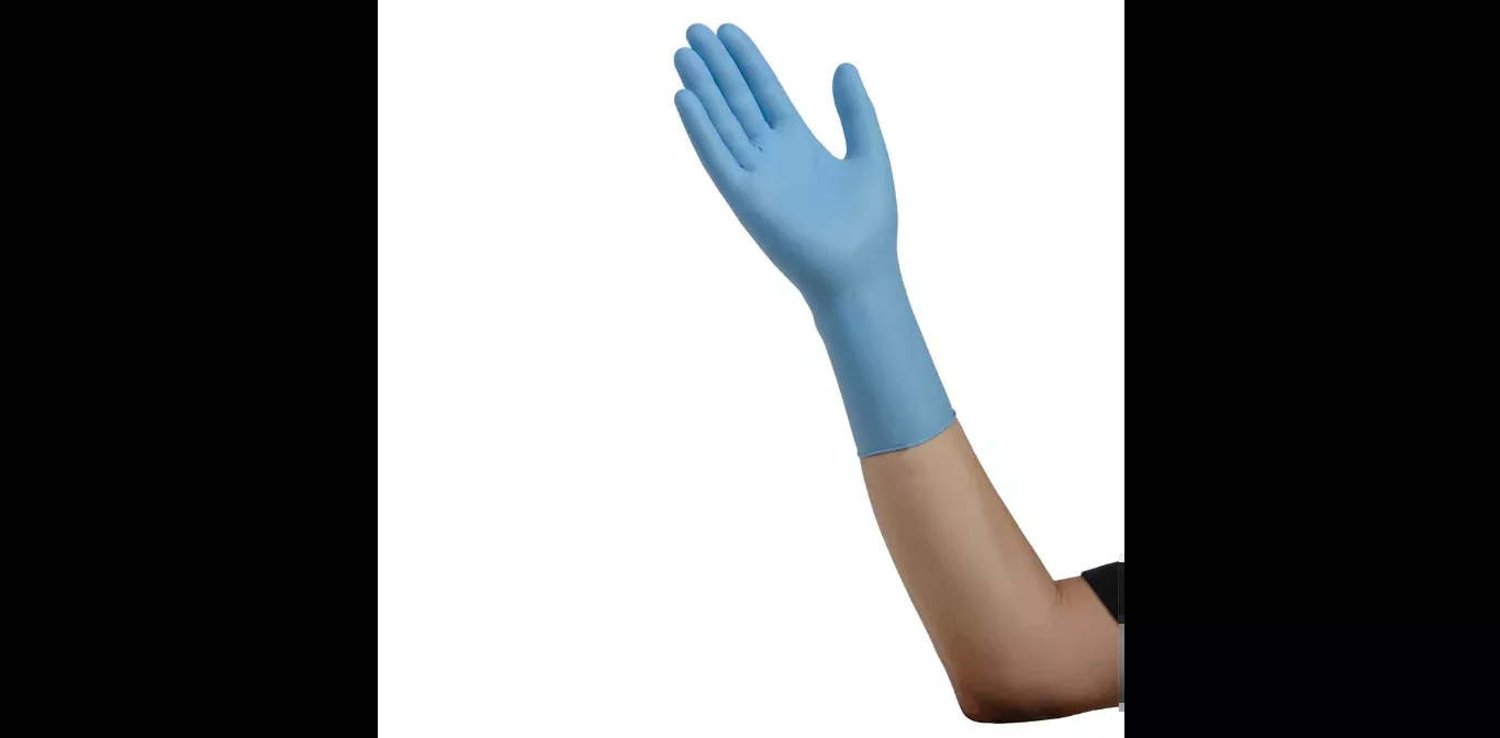 Esteem Extended Cuff Powder-Free, Nitrile Exam Gloves, 12", Non-Sterile, X-Small, REPLACES 55N8850XP