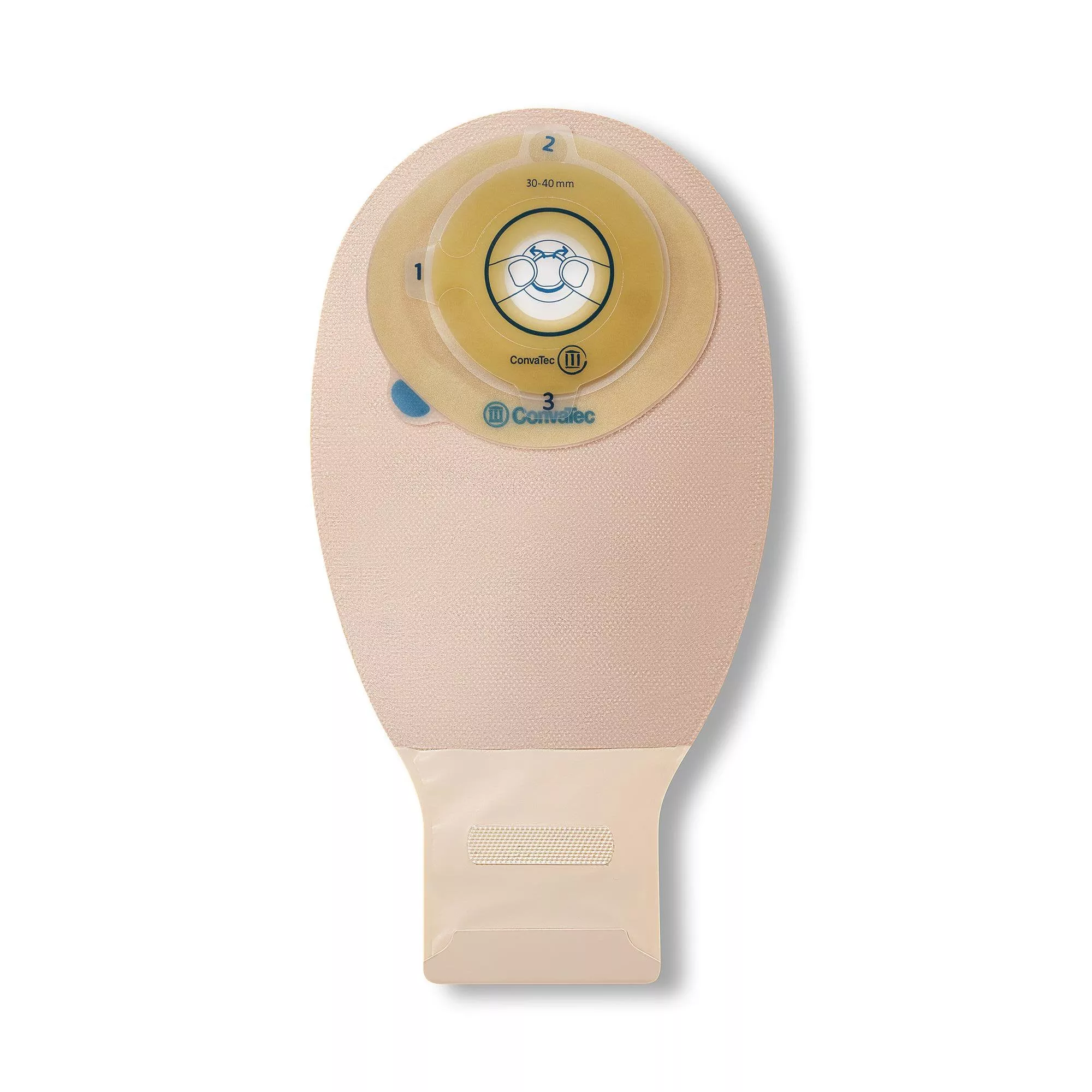 Esteem Transparent Ostomy Pouch, 12-Inch Length, 3/4 to 1-1/8 Inch Stoma
